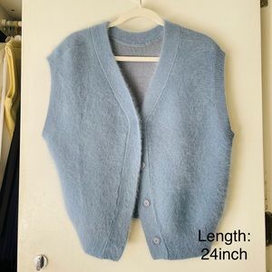 Wool button down vest